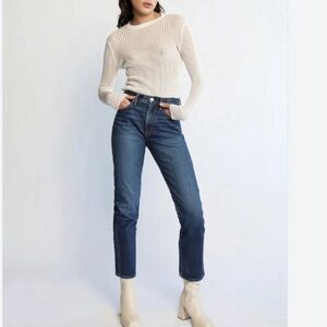 NWT Adriano Goldschmied Daily‎ Blue Manya Classic Straight Leg Jean $285